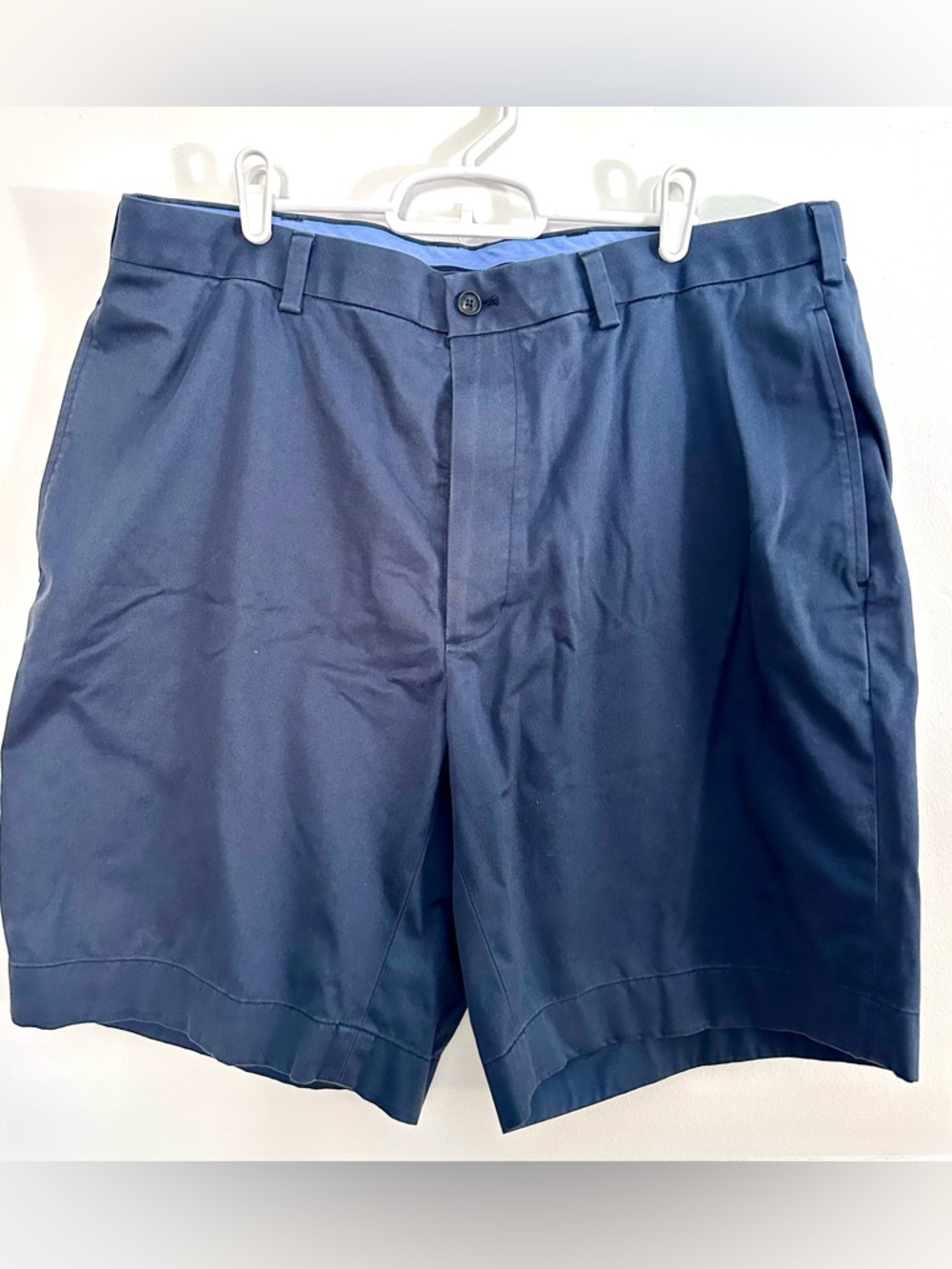 Brooks Brothers Shorts Mens 38 Blue Lightweight Advantage Chino Stretch Casual